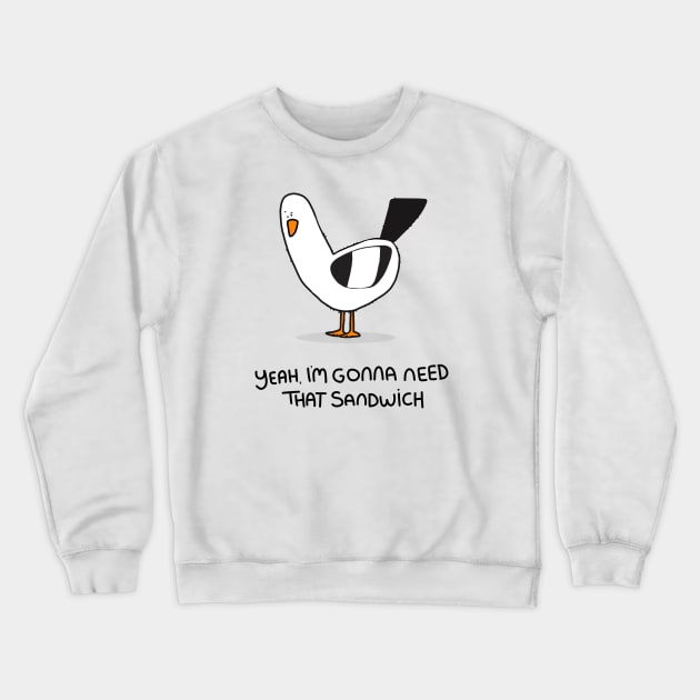 Grumpy Seagull Crewneck Sweatshirt by grumpyanimals